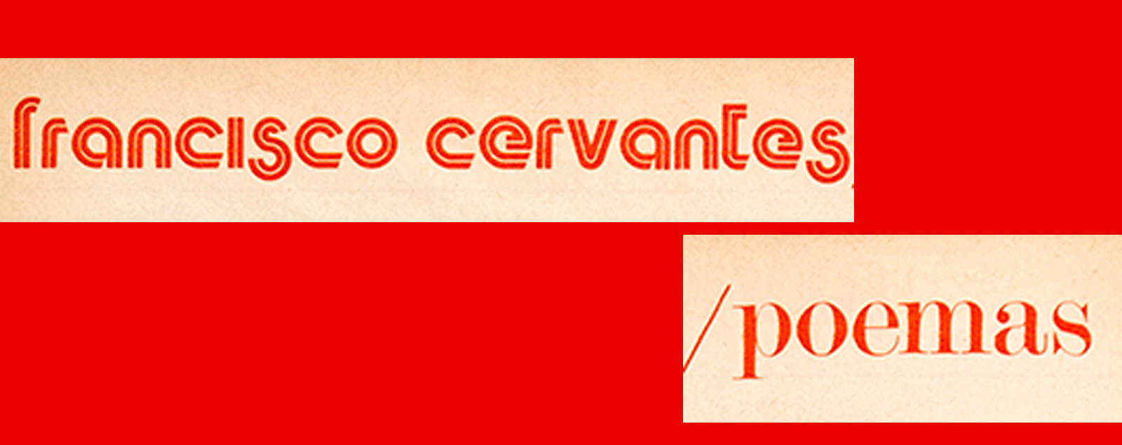 Francisco Cervantes: Poemas
